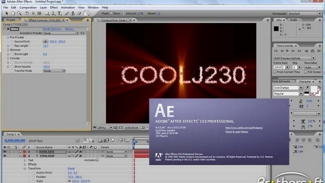 adobe after effects cs3 download for windows xp